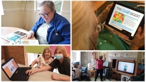 Residents at Care Home Management Solutions portfolio of homes enjoying the Oomph On Demand digital activities platform.
